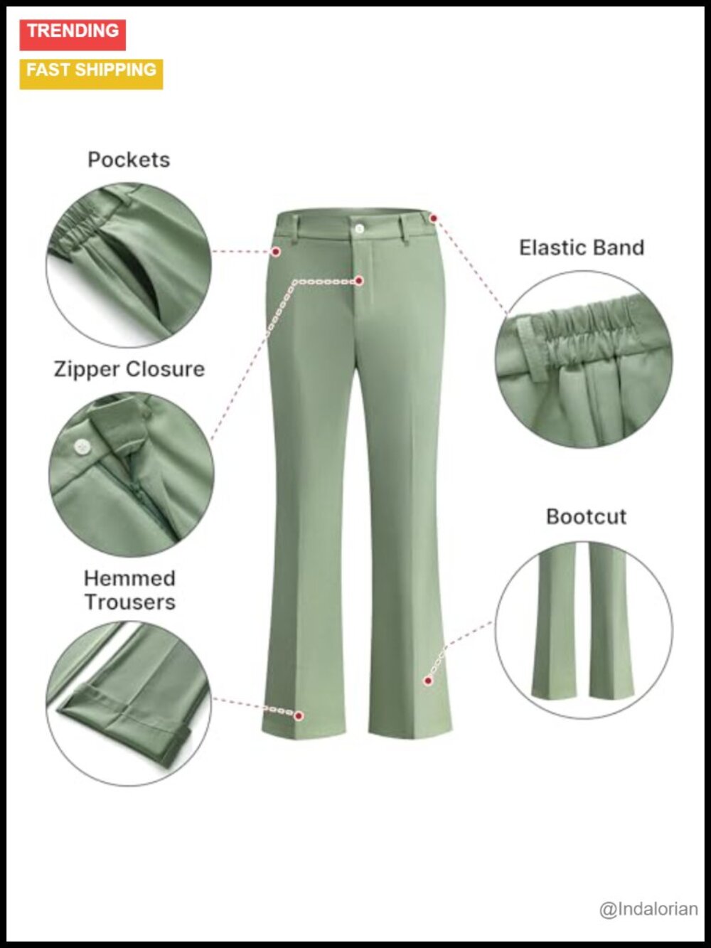 Women's 2 Piece Pinstripe Pantsuit - Business Suit Set, Slim Fit, Long Sleeve - Picture 4 of 6